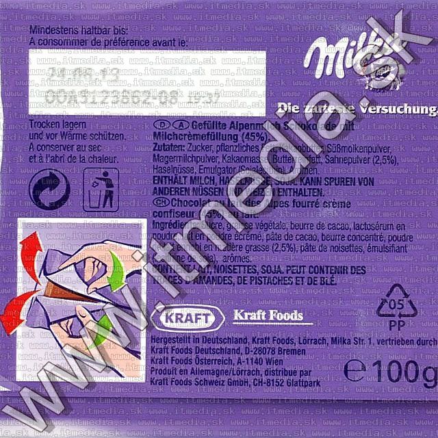 Image of Milka Chocolate 100g Alpenmilch Creme (IT8629)